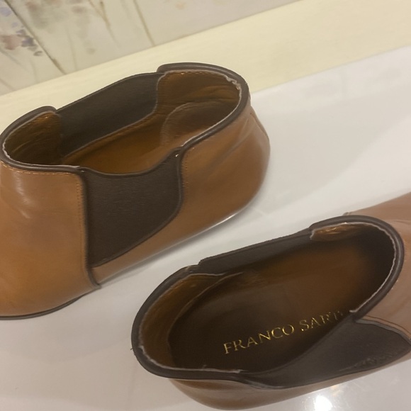 Franko Sarto Leather Tan Leather Ankle Boot Booties Size 7 - Picture 6 of 16